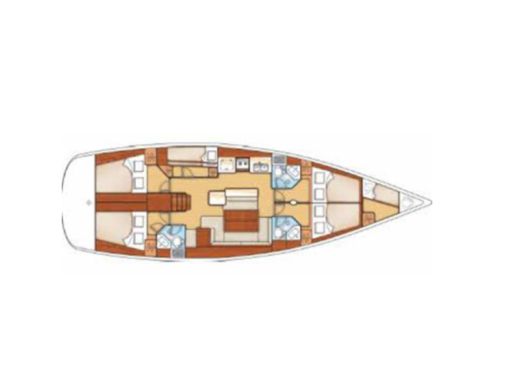 Sailboat BENETEAU CYCLADES 50.5 Boot Grundriss