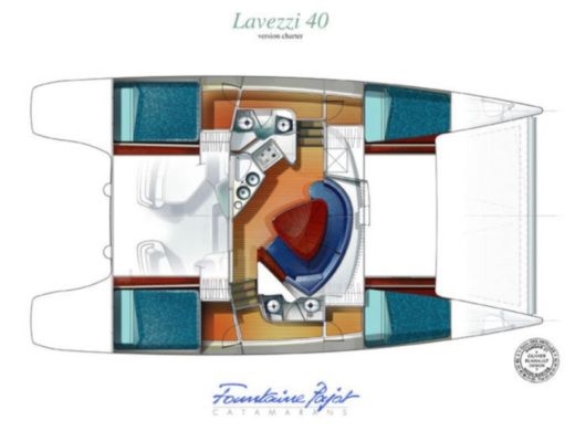 Catamaran Fountaine Pajot Lavezzi 40 Plano del barco