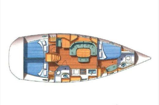 Sailboat Beneteau Beneteau Oceanis 393 Clipper Plan du bateau