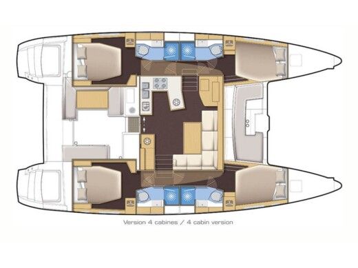 Catamaran Lagoon 450 F Boat layout