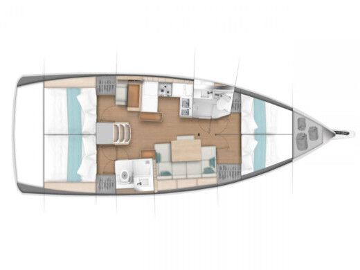 Sailboat Jeanneau Sun Odyssey 440 boat plan