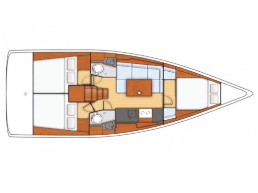 Sailboat Beneteau Oceanis 38 boat plan