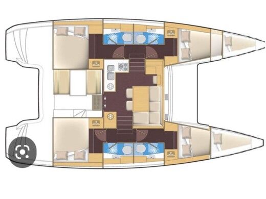 Catamaran  Lagoon 39 boat plan
