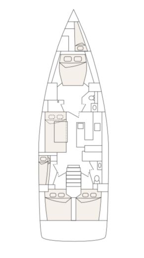 Sailboat Bavaria Cruiser 56 boat plan