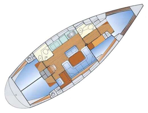 Sailboat Bavaria 42 boat plan