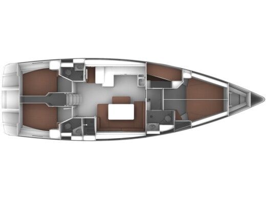 Sailboat Bavaria Bavaria Cruiser 51 Boot Grundriss