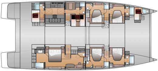 Catamaran Fountaine Pajot THIRA 80 NEW Plan du bateau