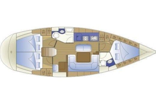 Sailboat Bavaria 41 cruiser boat plan