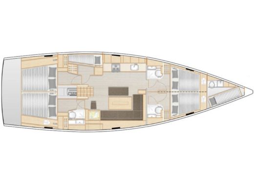 Sailboat Hanse Hanse 508 Boat layout