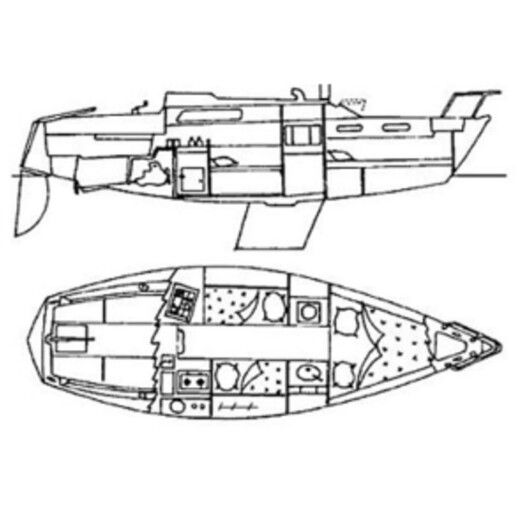Sailboat Dufour Dufour 1800 boat plan