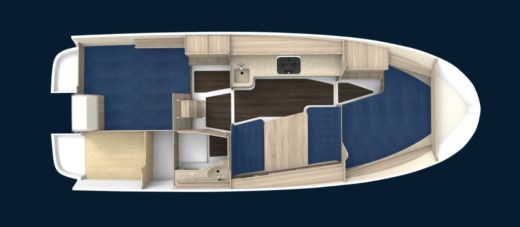 Motorboat Northman Revo Nexus 870 Boat layout