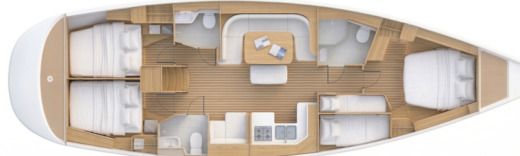 Sailboat Bavaria 49 Plano del barco