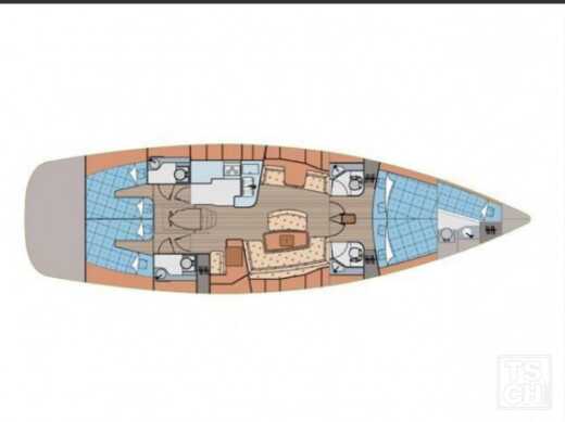 Sailboat Elan Elan 514 Impression Boot Grundriss