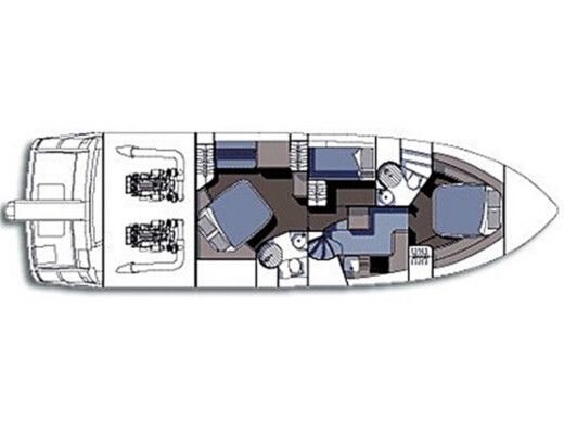 Motorboat Sunseeker Manhattan 50 boat plan