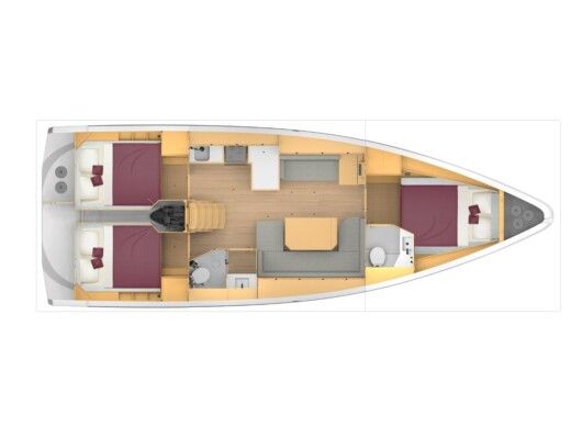 Sailboat Bavaria C42 boat plan