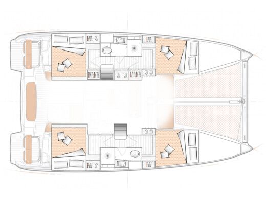 Catamaran Beneteau Excess 11 Plano del barco