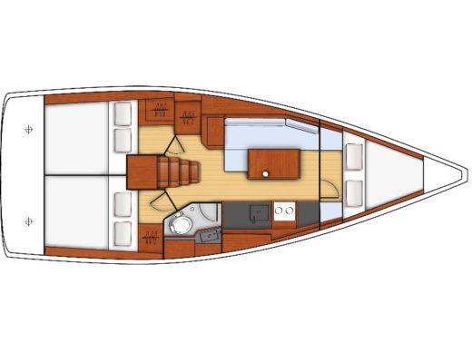 Sailboat BENETEAU OCEANIS 35 Boat layout