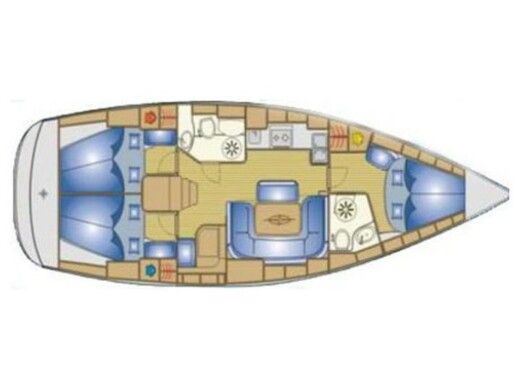 Sailboat  Bavaria 39 Cruiser Boat layout