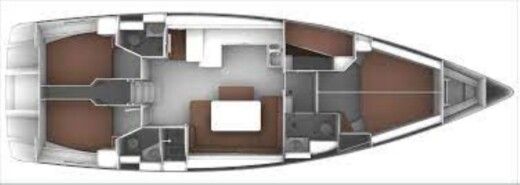 Sailboat Bavaria Cruiser 51 Planta da embarcação