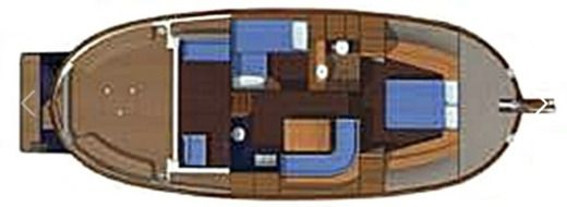 Motorboat Menorquin Yacht 120 Planimetria della barca
