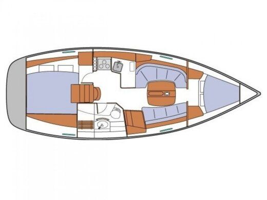 Sailboat BENETEAU 343 OCEANIS CLIPPER Boat design plan
