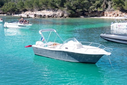 Miete Motorboot Kelt White Shark 228 Cannes