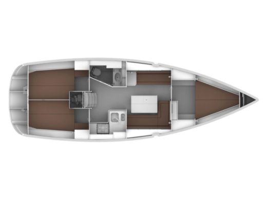 Sailboat BAVARIA CRUISER 37 Σχέδιο κάτοψης σκάφους