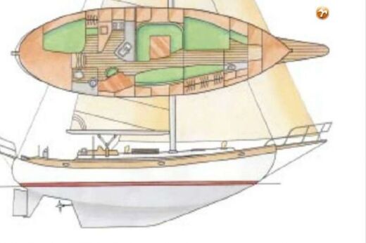 Sailboat Andersen Yachts Hans Christian 41T Planimetria della barca