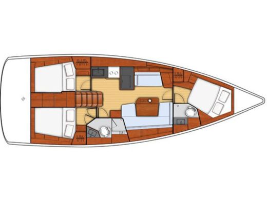 Sailboat BENETEAU OCEANIS 41.1 Boat design plan