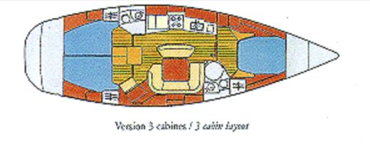 Sailboat Jeanneau SUN ODYSSEY 45.2 Plan du bateau