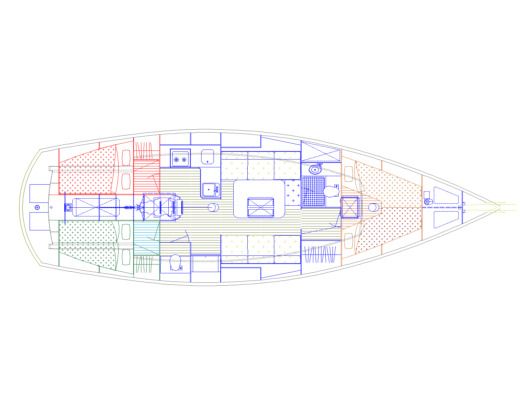 Gulet Classic Gaff Schooner Plano del barco