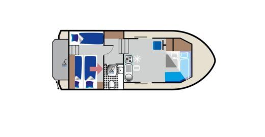 Houseboat Kormoran 940 (ZEU) boat plan