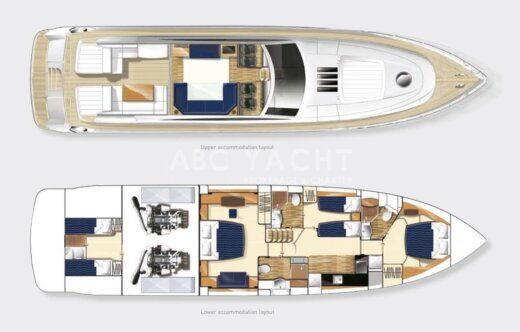 Motor Yacht Princess V70 Boat layout
