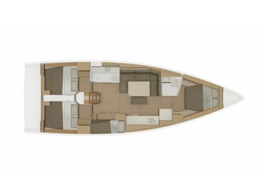 Sailboat  Dufour 430 Plattegrond van de boot
