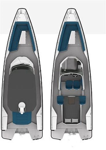 Motorboat Axopar T Top boat plan