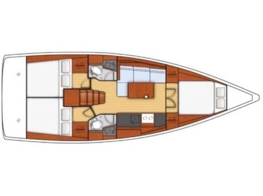 Sailboat  Oceanis 38.1 boat plan