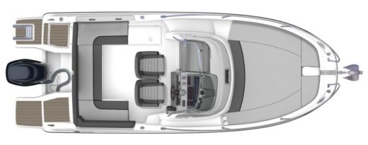 Motorboat Jeanneau Cap Camarat 6.5 / sports tractés Planimetria della barca