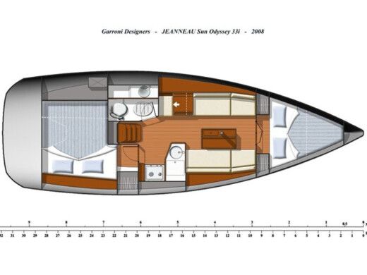 Sailboat Jeanneau Sun Odyssey 33i boat plan