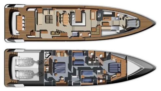 Motor Yacht Aicon 29meter Boat layout