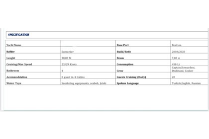 Sunseeker KBN 30m Amazing yacht with 4 cabins B64!