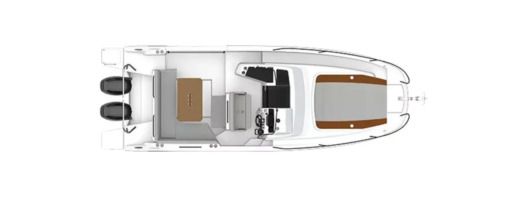 Motorboat Beneteau Flyer 9 pilot édition Planimetria della barca