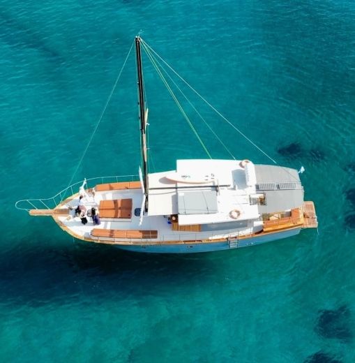 Sailboat Greece Wooden luxury motorsail Σχέδιο κάτοψης σκάφους