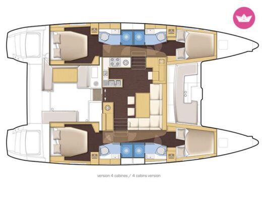 Catamaran Lagoon Lagoon 450 Plano del barco