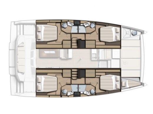 Catamaran  Bali 4.4 Plan du bateau
