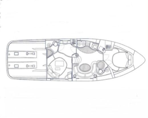 Motorboat Azimut Atlantis 47 boat plan