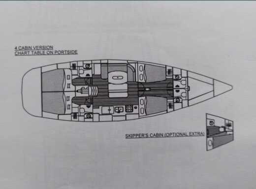 Sailboat Beneteau Beneteau 50 Boot Grundriss