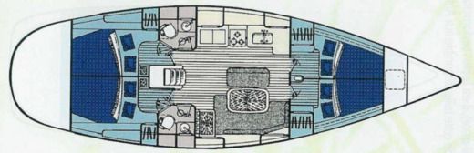 Sailboat Beneteau Oceanis 461 Plan du bateau