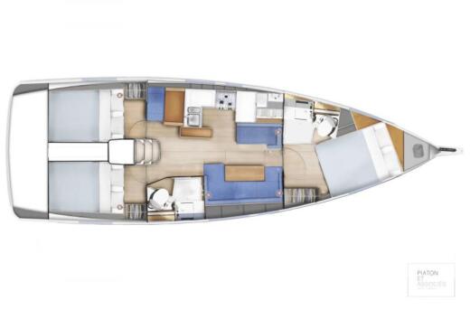 Sailboat Jeanneau Sun Odyssey 410 Boat layout