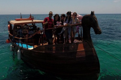 Hire Motorboat BM Phoenician traditional boat Tyros Paphos
