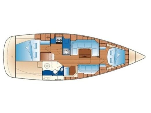 Sailboat Bavaria 33 Cruiser Boat layout